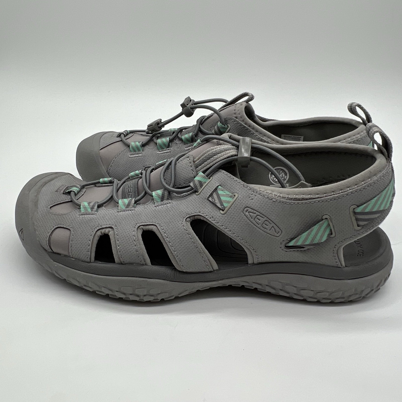 Keen Solr Sandals Women's Sz 10.5 Light Gray Ocean Wave Water Shoes